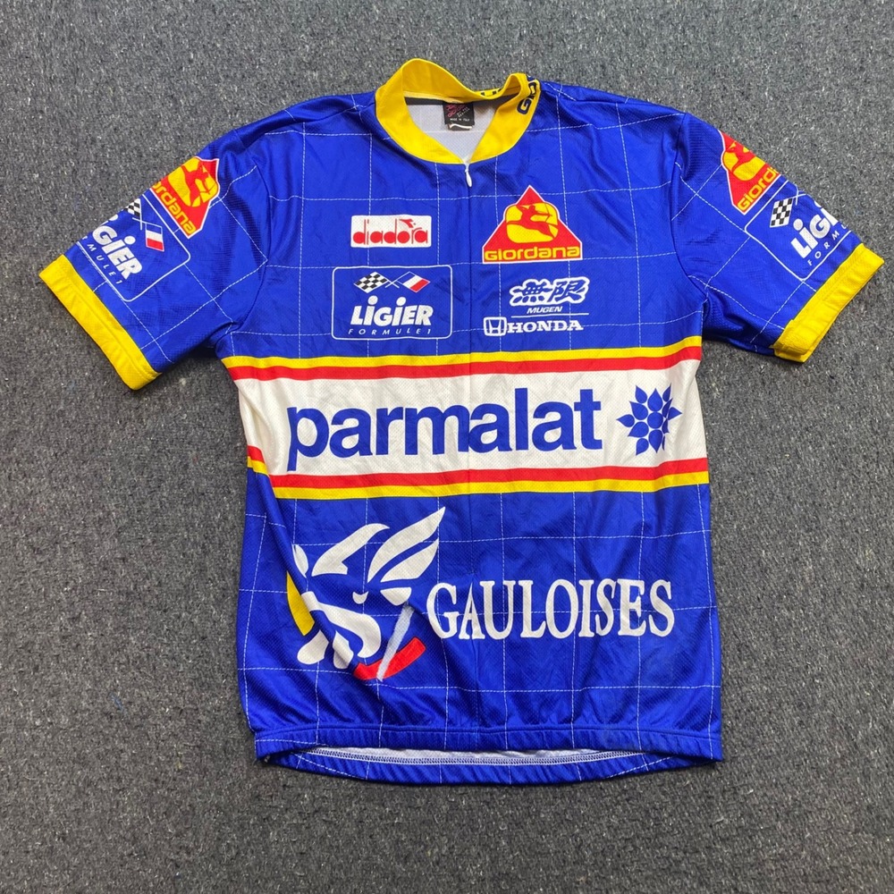 Giordana Ligier Formule 1 Cycling Jersey Sz XXL Mens Blue Racing Parmalat Honda